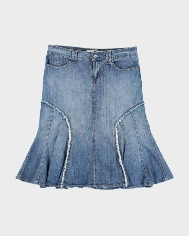 Vintage Y2k 00s Jolt Flare Denim Skirt - L sold by Rokit