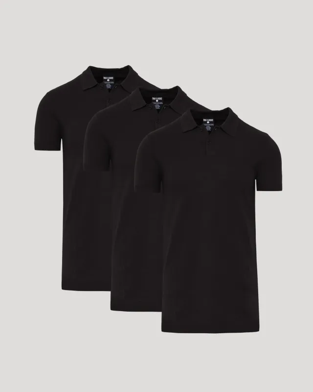 Black Tall Dressy Polo 3-Pack sold by True Classic