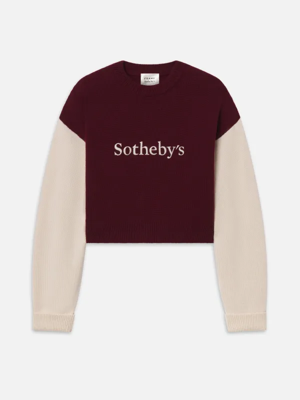Sotheby’s Women's Cashmere Sweater -- Burgundy Multi sold by Frame Denim