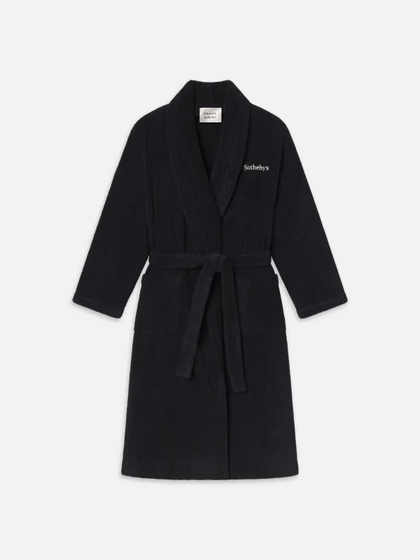 Sotheby’s Unisex Terry Bathrobe -- Navy sold by Frame Denim