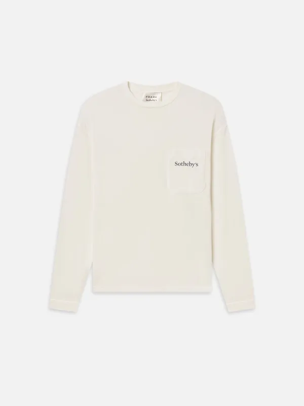 Sotheby's Unisex Long Sleeve Tee -- White sold by Frame Denim