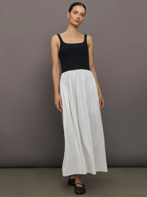 Linen and Melt Dress - Black/White sold by Carbon38