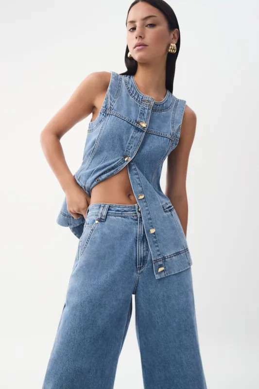 Holland Denim Vest sold by Aje