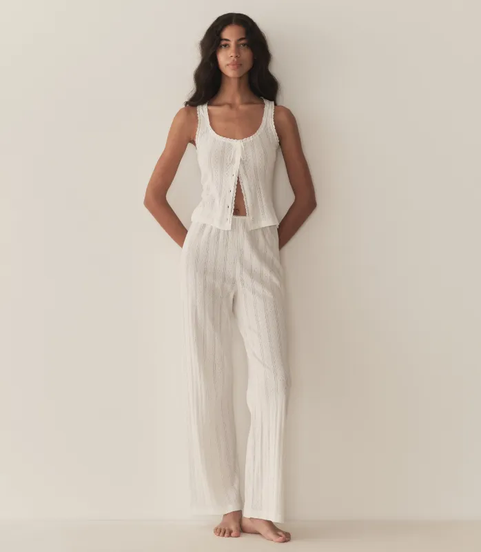 LAVON POINTELLE PANT -- SALT sold by Doen