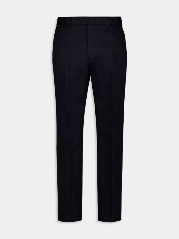 Dark Blue Cotton Chino sold by Fashion Clinic