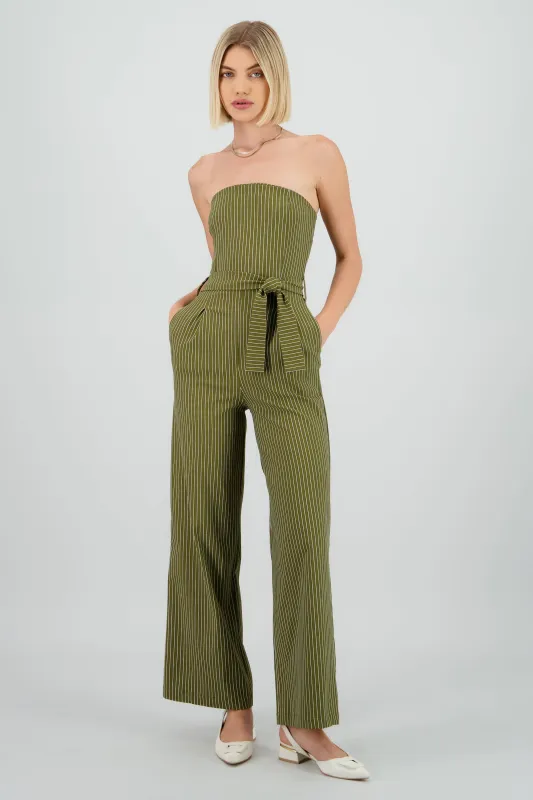 Jumpsuit strapples rayas detalle laso sold by Shasa