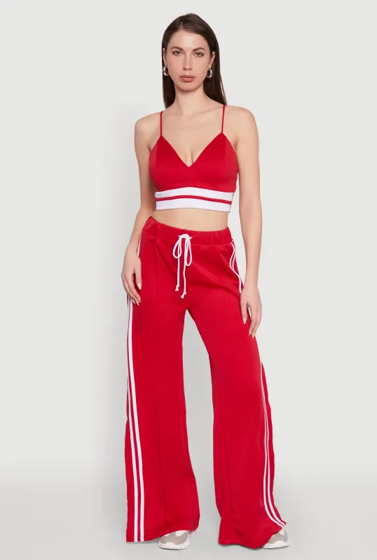 Trendy Scuba V Neck Bralette with Contrast Trim sold by Rainbow