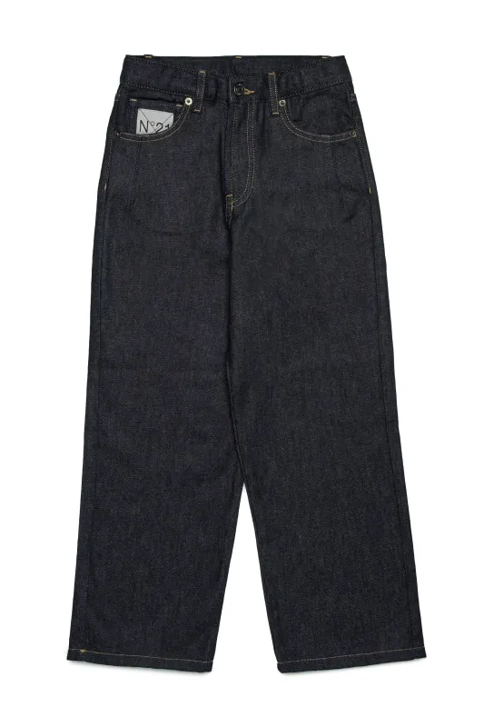 Jeans relaxed in denim scuro sold by No. 21