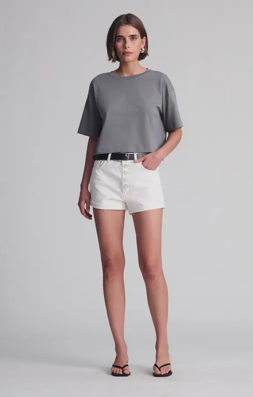 SPORTY LUXE CREW NECK T-SHIRT IN SILENT STORM sold by Mavi