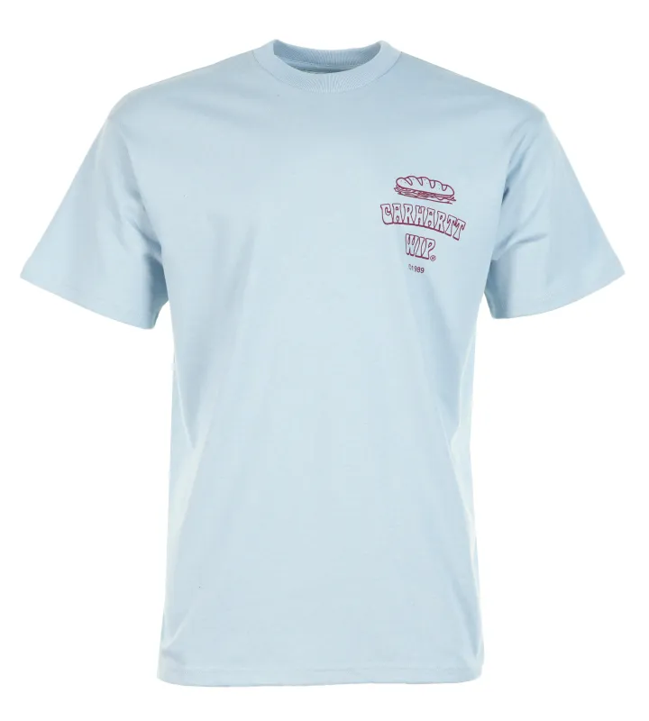 Short Sleeve Sandwich T Shirt Blue Fog sold by RAGAZZI