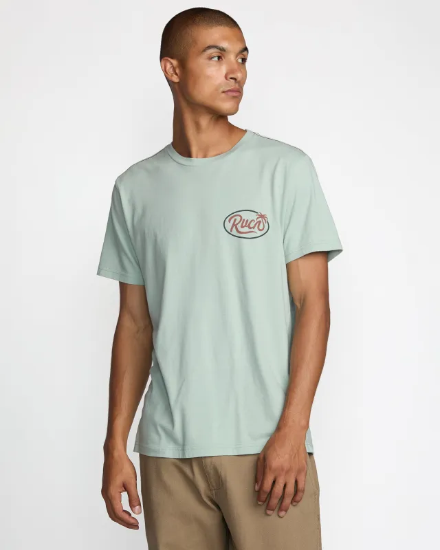 RVCA Frond Script Short Sleeve Tee - Blue Haze sold by Sun Diego Boardshops