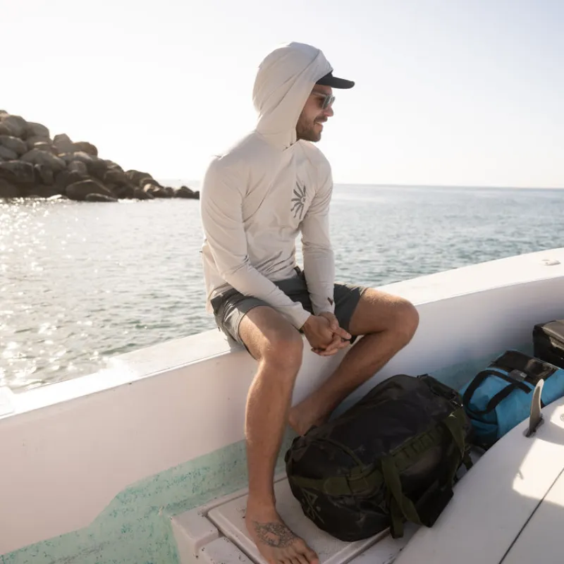 Roark Hooded Upf Expedition Shirt - Off White sold by Sun Diego Boardshops
