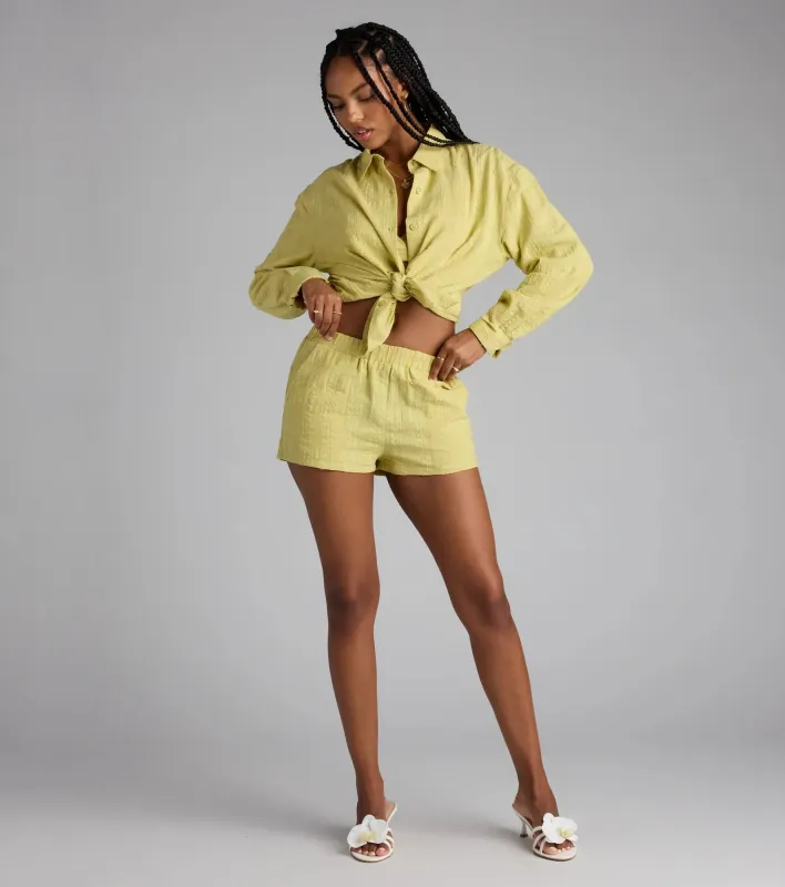 Summer Mode High-Rise Cotton Shorts sold by Windsor