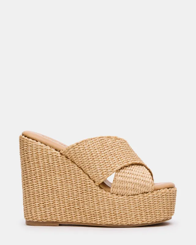 CERCEI NATURAL RAFFIA sold by Steve Madden