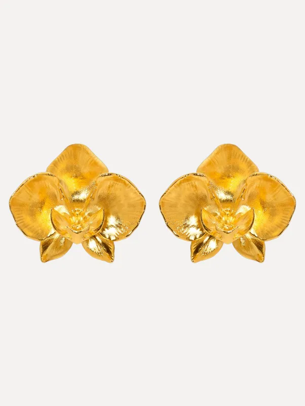 Orchid Earrings sold by Oscar de la Renta