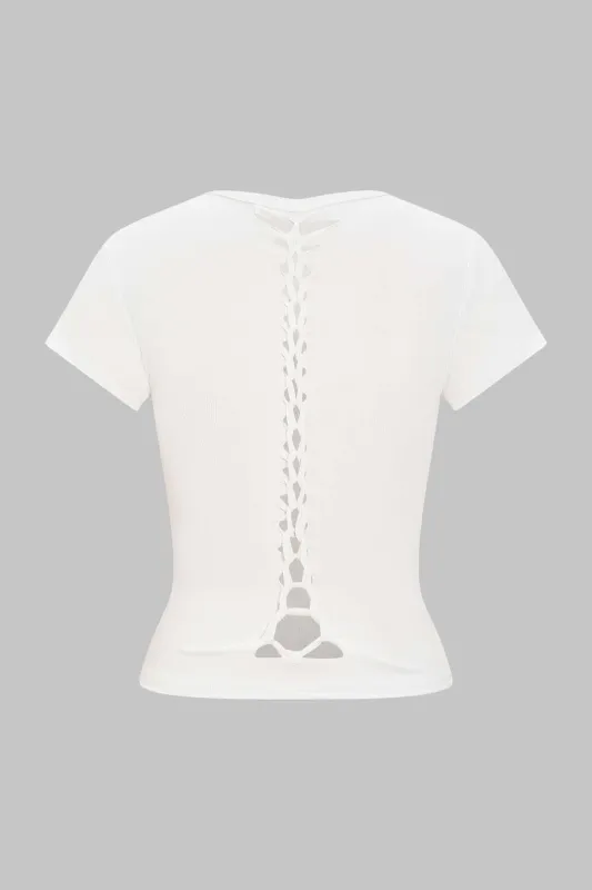Cut Out Short Sleeve T-Shirt sold by Micas