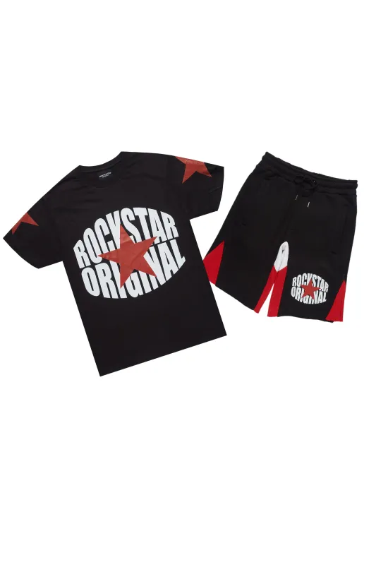 States Black T-Shirt/Short Set sold by Rockstar Original
