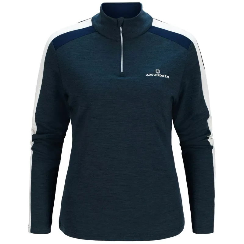 Amundsen | Women's 5Mila Half Zip 'Faded Navy' sold by Hatchet Outdoor Supply Co