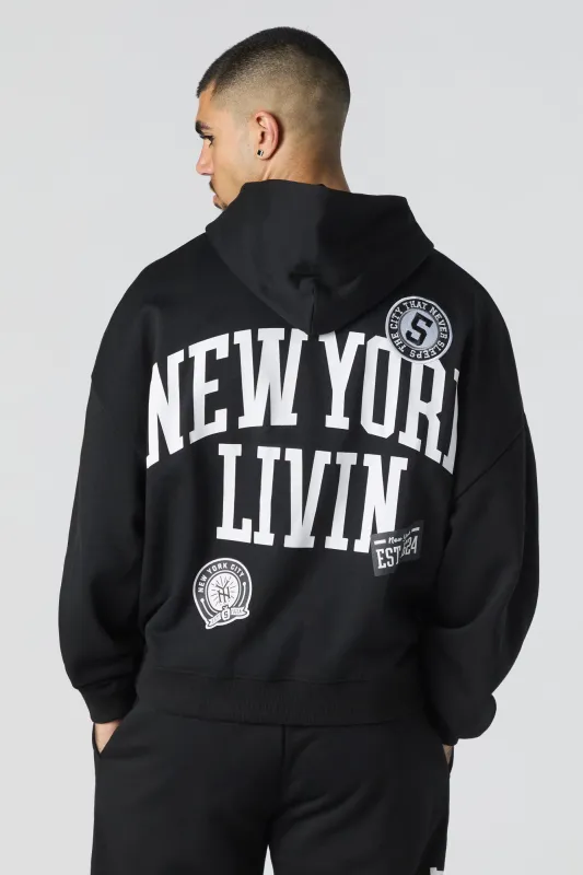 Haut à capuchon en molleton à broderie NYC sold by Urban Planet