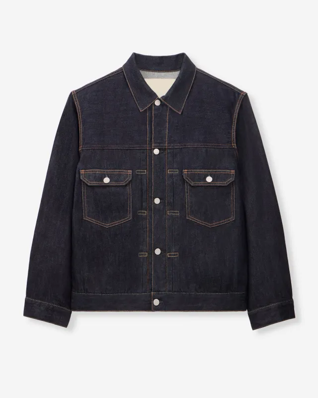 【MOMOTARO】#002 DENIM JACKET 11oz  濃藍染蘇文棉混紡二代牛仔外套 sold by Blue Beach Denim
