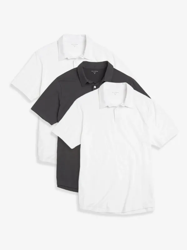 Jersey Sueded Polo 3-Pack sold by Mott & Bow