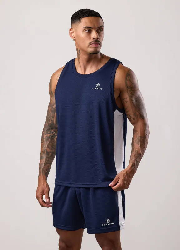 Gym King Pro Classic Mesh Vest - GK Navy sold by The Gym King