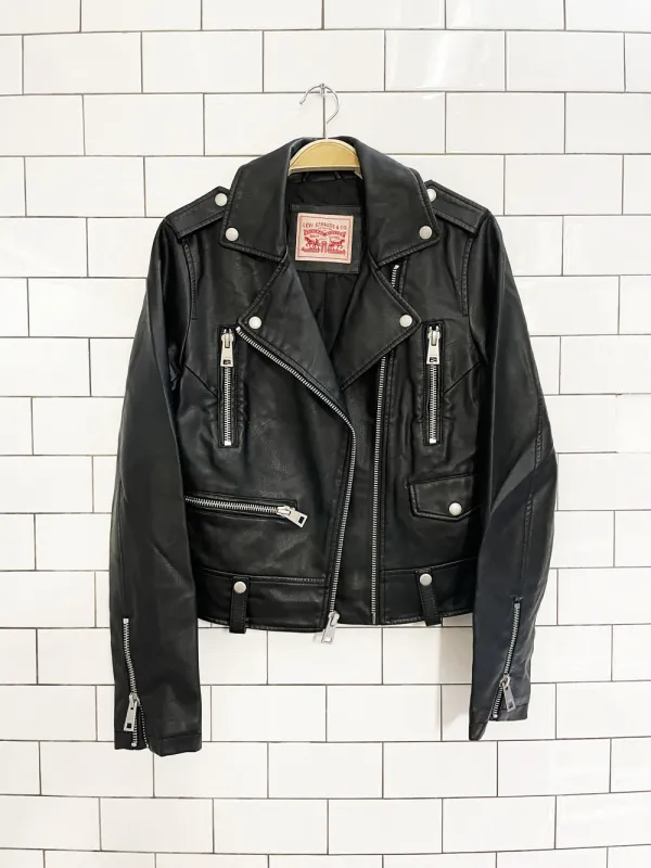 levi's faux leather biker jacket sold by Good Market Thrift Store