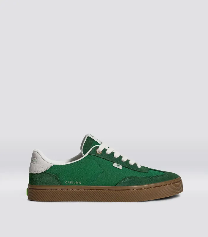 TOCA Gum Green Nylon and Suede Sneaker sold by Cariuma