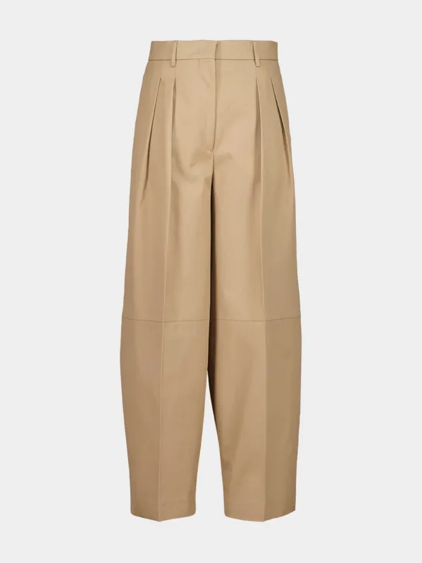 Sepia Dash Cropped Barrel-Leg Pants sold by Fashion Clinic