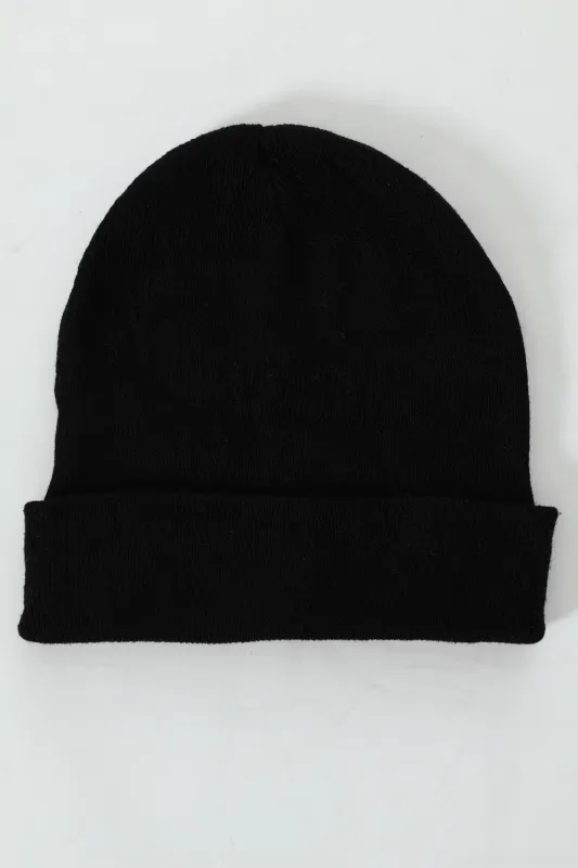 Knitted Beanie - Black sold by Edgars