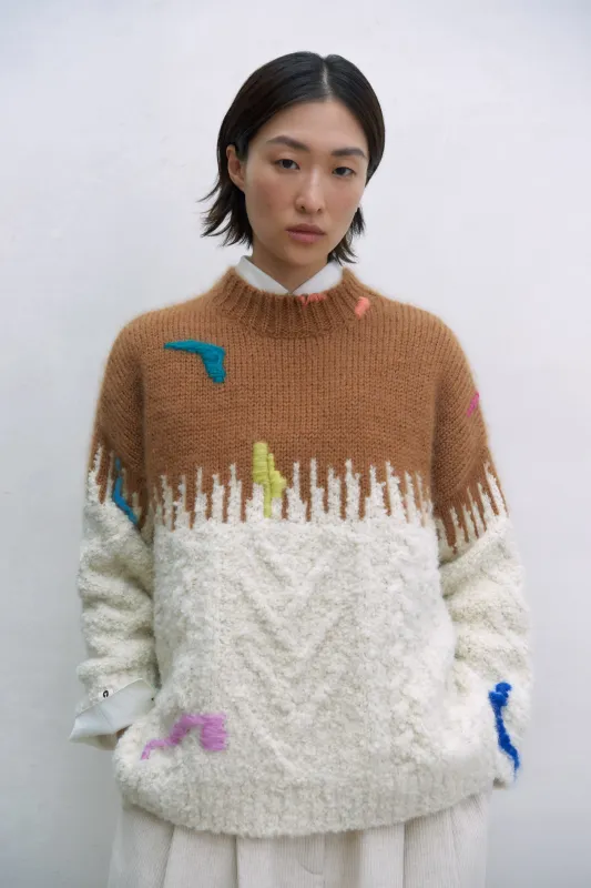 MOHAIR EMBROIDERED SWEATER sold by Cordera