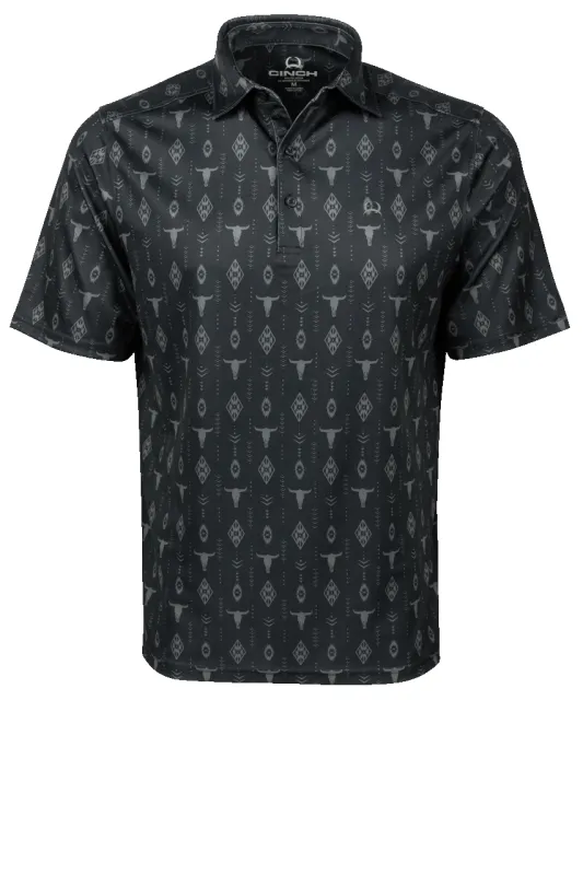 Cinch Arena Flex Polo Shirt - Printed Navy sold by Pinto Ranch