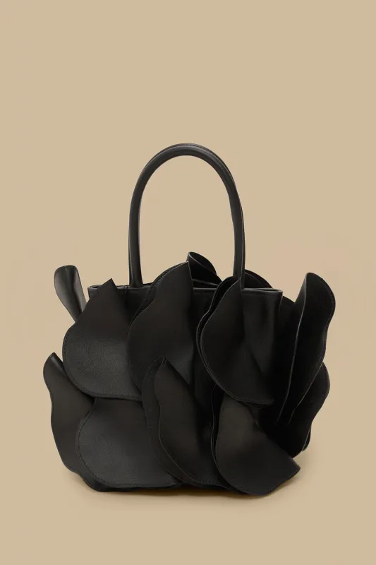 Black Leather Flower Bag sold by FARM Rio