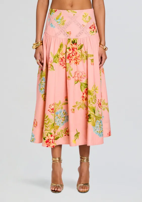 Dhun Midi Skirt sold by Retrofete