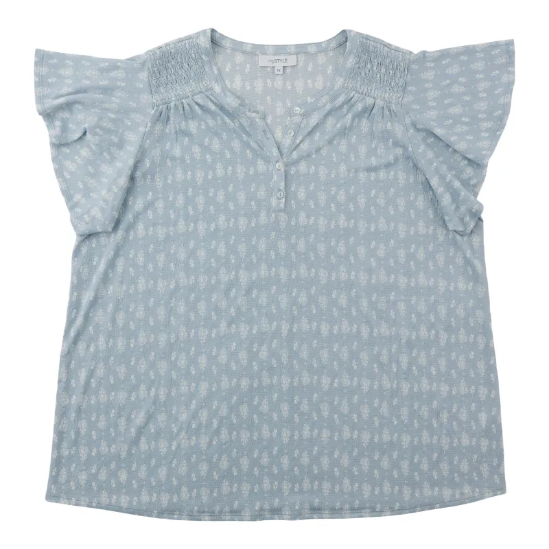 mySTYLE Women's Plus Flutter Sleeve Top sold by Giant Tiger