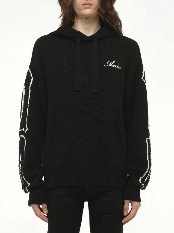 Bones Hoodie in Black/White sold by MARAIS