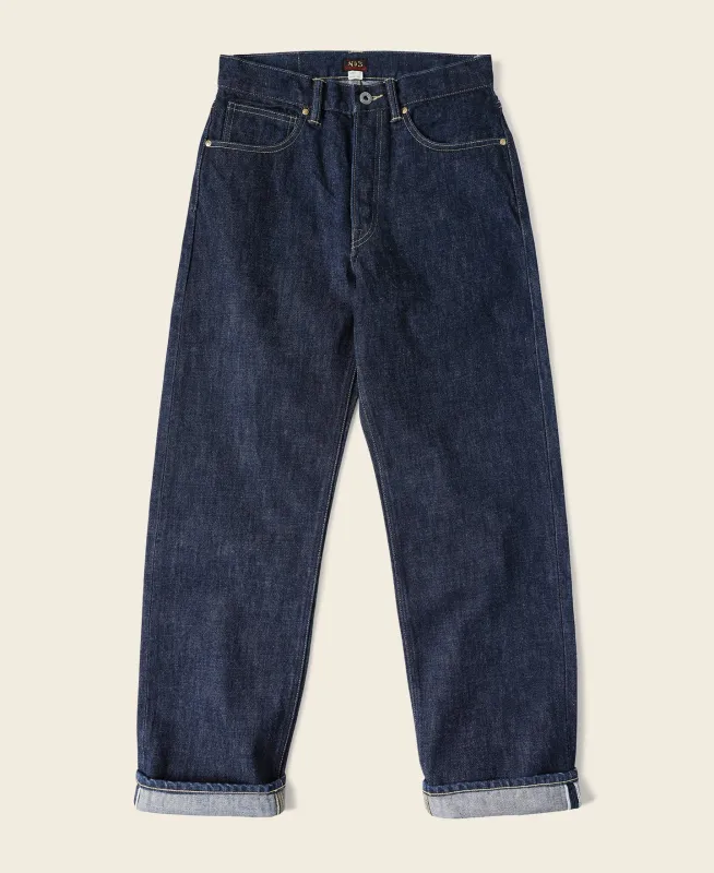 WWII Simplified Model Cowboy Selvedge Denim Jeans sold by Bronson Mfg.