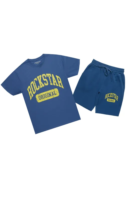 Javonuna Navy T-Shirt Short Set sold by Rockstar Original