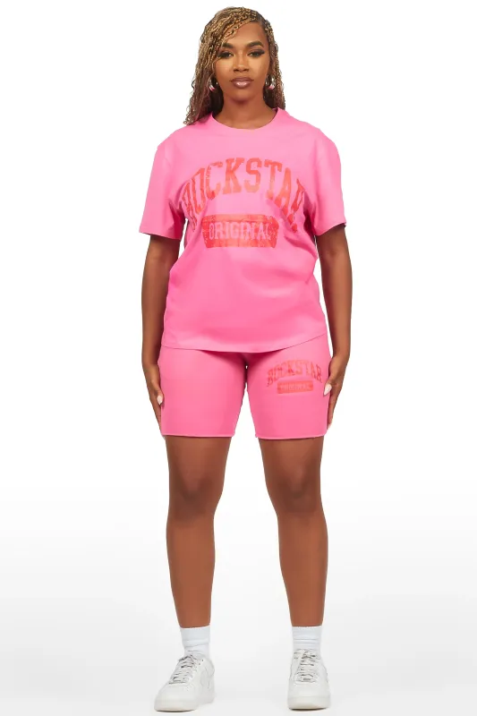 Javonuna Bubblegum Pink T-Shirt Short Set sold by Rockstar Original