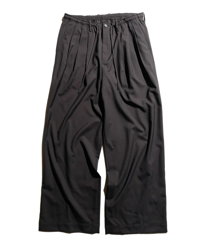 MARKAWARE Triple Pleated Easy Trousers Organic Wool 2/80 Tropical Charcoal sold by Lost & Found