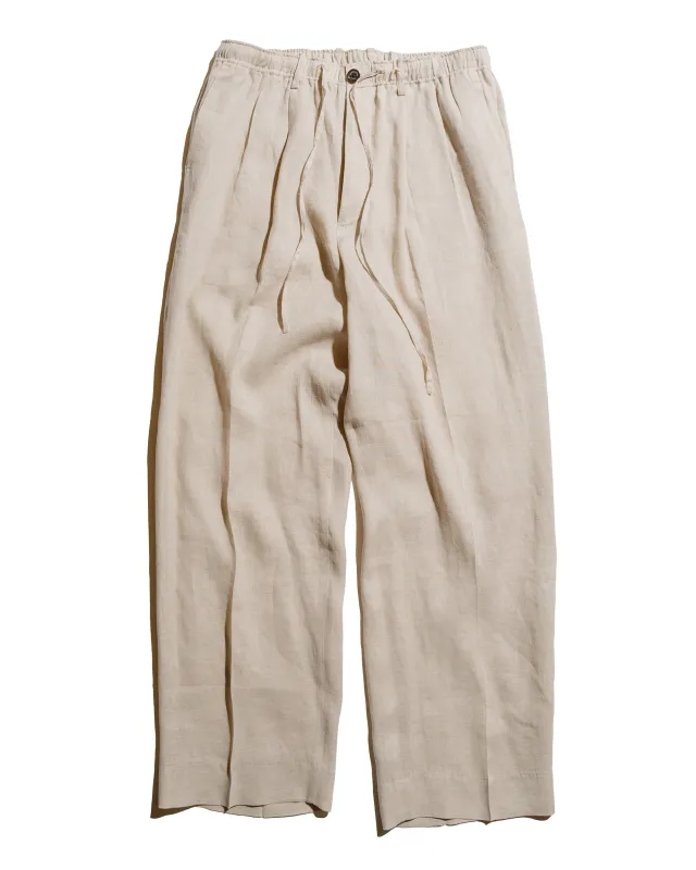 MARKAWARE Classic Fit Two Tuck Easy Trousers Hemp Shirting Taupe sold by Lost & Found