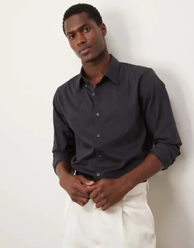 Abercrombie & Fitch work dress shirt in black sold by ASOS