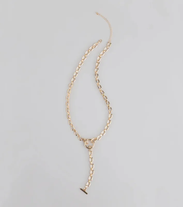 Major Statement Chain Lariat Necklace sold by Windsor