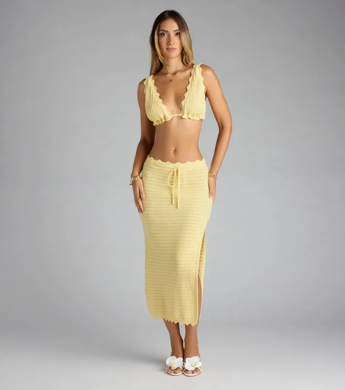 Sweet Like Summer Crochet Maxi Skirt sold by Windsor