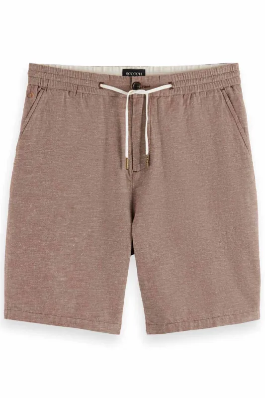 FAVE LINEN BERMUDA SHORT Soft Silt sold by REVOLVR Menswear