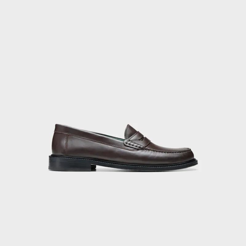 VINNY's Yardee Moccasin Loafer - Brown Nappa Leather sold by Kith
