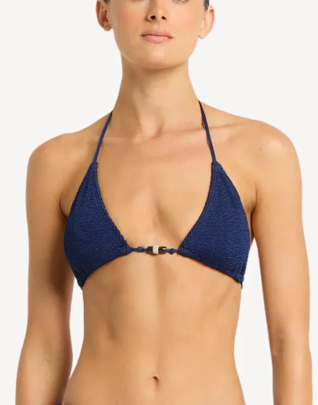 Beaded Ingrid Triangle Bikini Top sold by swimco