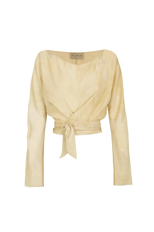 Dream, top de seda marfil maltinto sold by Cortana