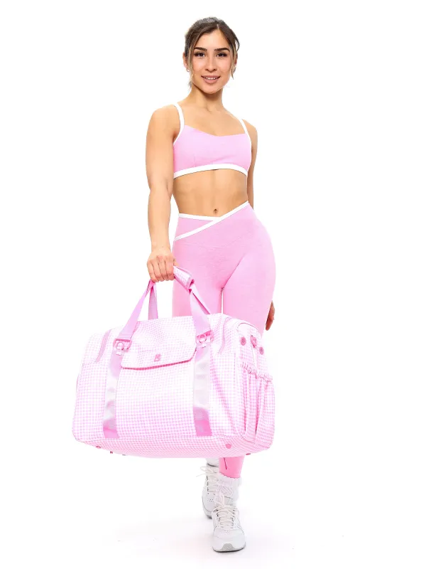 Ultimate Pocket Duffel - Pink Gingham sold by BuffBunny