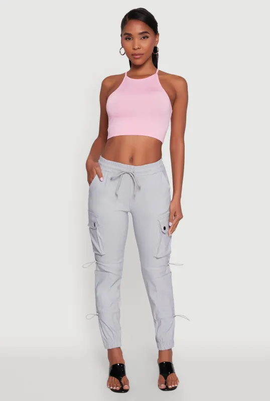Stylish Cargo Pocket Toggle Drawstring Joggers sold by Rainbow